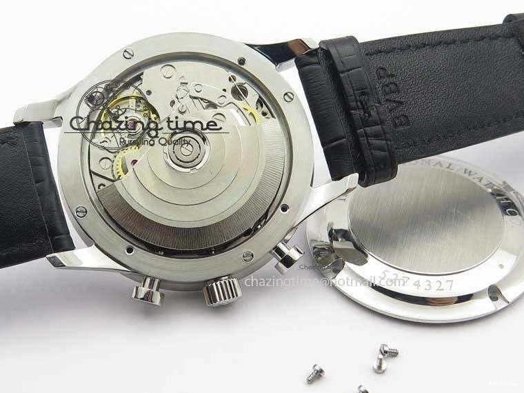 MIROTIME 0217 Modern Portuguese IW371404 ZF V3 1:1 Best Edition SS Black Dial On Black Leather Strap A 7267